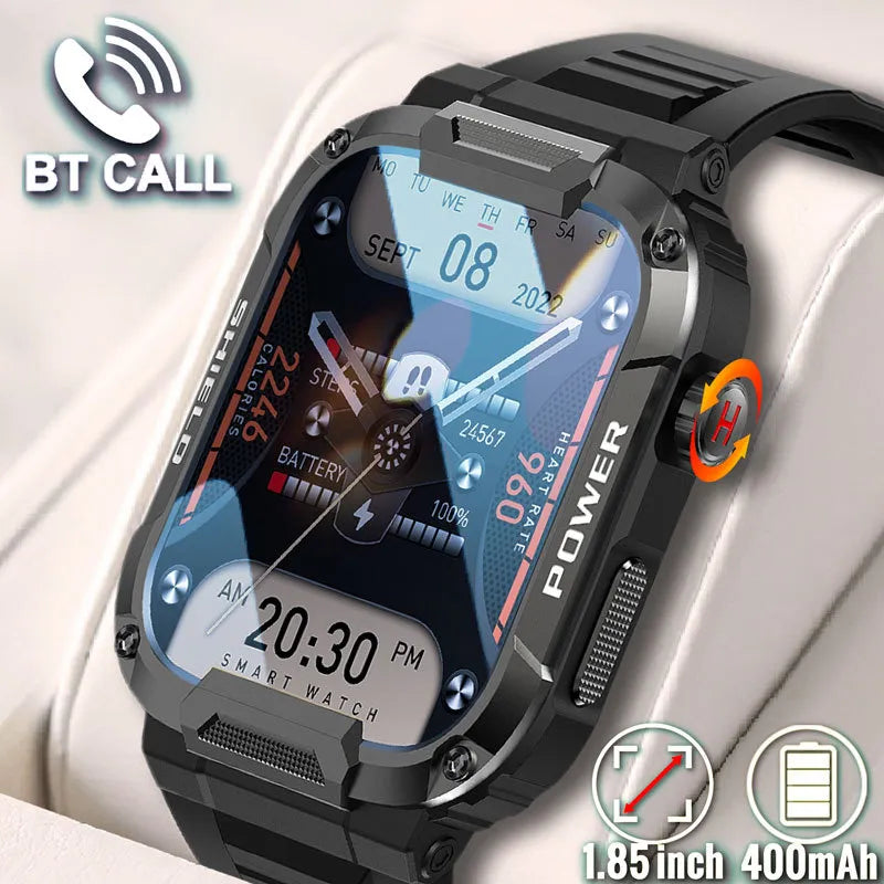 Relógio inteligente militar Profissional com  IA de voz / bluetooth chamada  / fitness à prova de água smartwatch para ios android telefone 2023