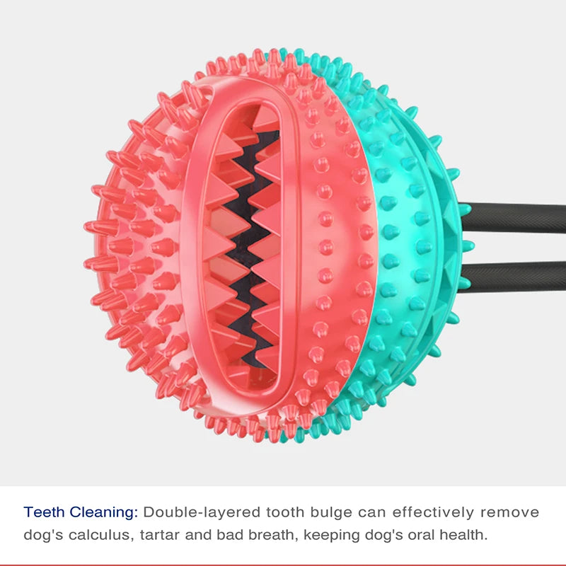 Bola de brinquedos ventosa cordas interativo vazamento lento alimentador mastigar brinquedo dente limpo golden retriever grandes suprimentos para animais de estimação