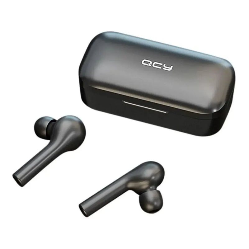 Qcy t5 bluetooth 5.0 Profissional fone de ouvido sem fio 3d estéreo tws com microfone duplo controle toque fone esporte correndo fones