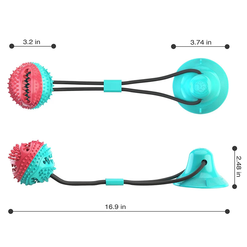 Bola de brinquedos ventosa cordas interativo vazamento lento alimentador mastigar brinquedo dente limpo golden retriever grandes suprimentos para animais de estimação