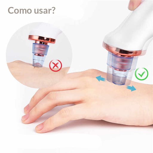 Máquina Sucção Remover Cravos Espinhas Acne Sugador a Vácuo