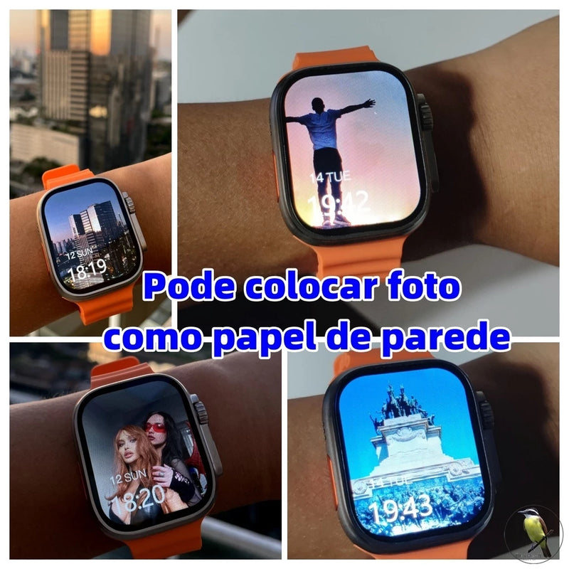 Smartwatch IWO 16 T800 KD99 Series 8 Ultra Wireless Carregamento Bluetooth Chamada De Voz Exercício Coração Para Android IOS