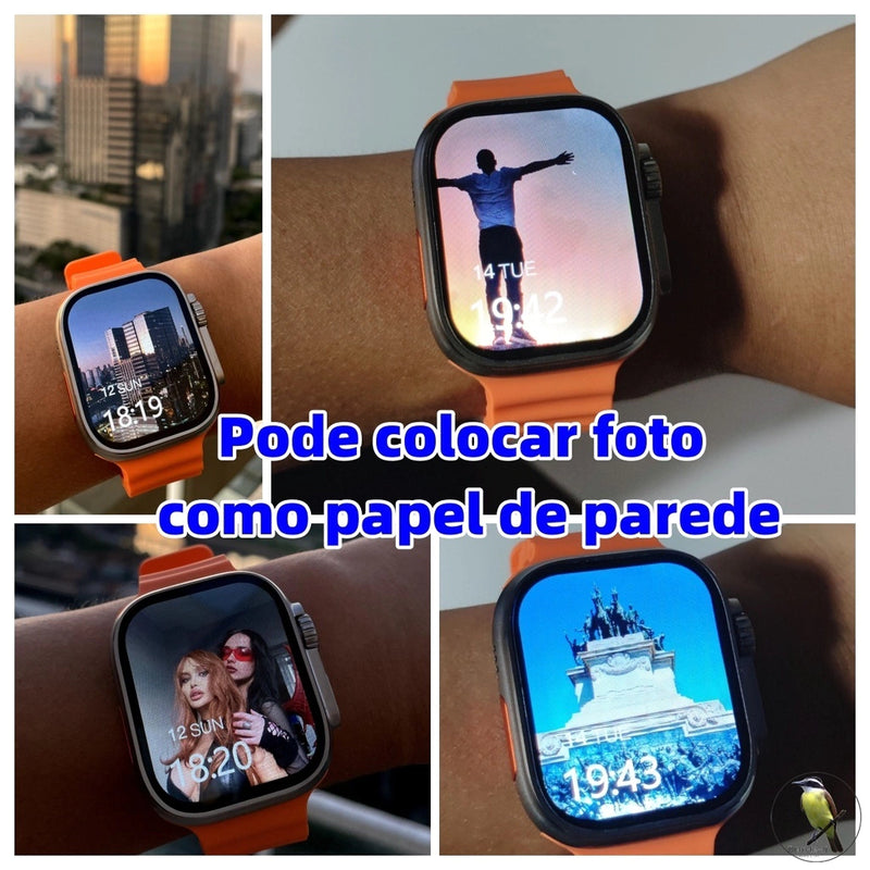 Smartwatch T800 T900 T10 Series 9 Ultra 2  Calculadora Cardíaca Monitoramento Da Frequência Relógio