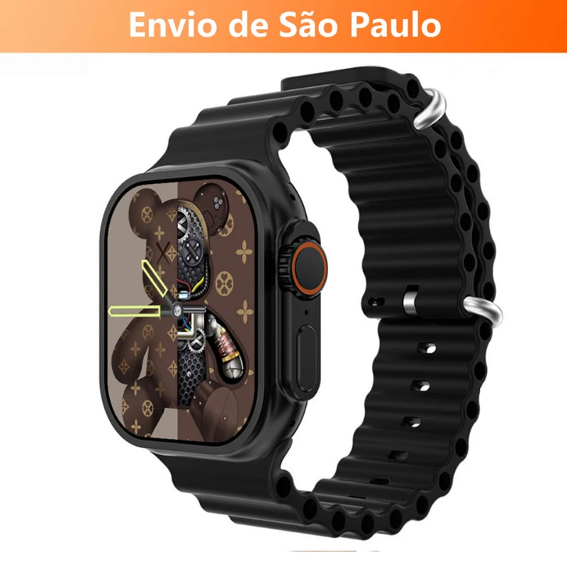 Smartwatch T800 T900 T10 Series 9 Ultra 2  Calculadora Cardíaca Monitoramento Da Frequência Relógio