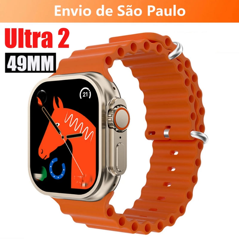 Smartwatch T800 T900 T10 Series 9 Ultra 2  Calculadora Cardíaca Monitoramento Da Frequência Relógio