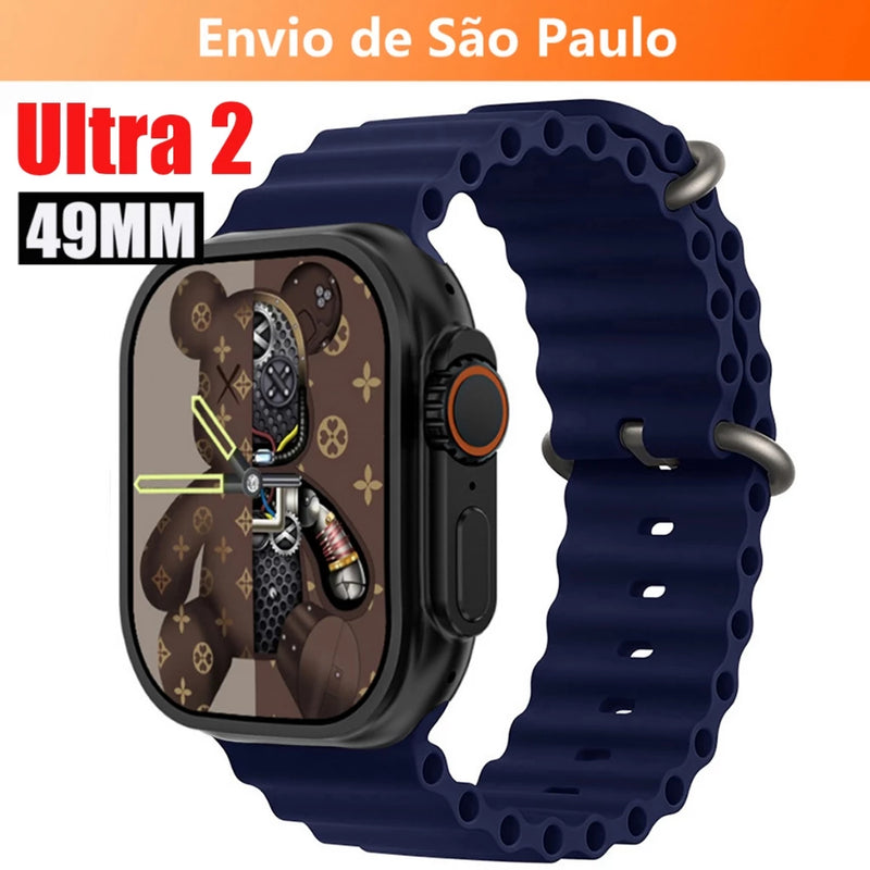 Smartwatch T800 T900 T10 Series 9 Ultra 2  Calculadora Cardíaca Monitoramento Da Frequência Relógio