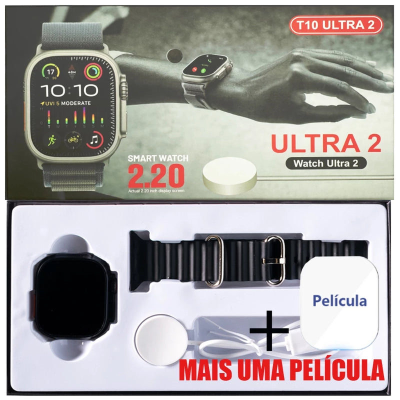 Smartwatch T800 T900 T10 Series 9 Ultra 2  Calculadora Cardíaca Monitoramento Da Frequência Relógio