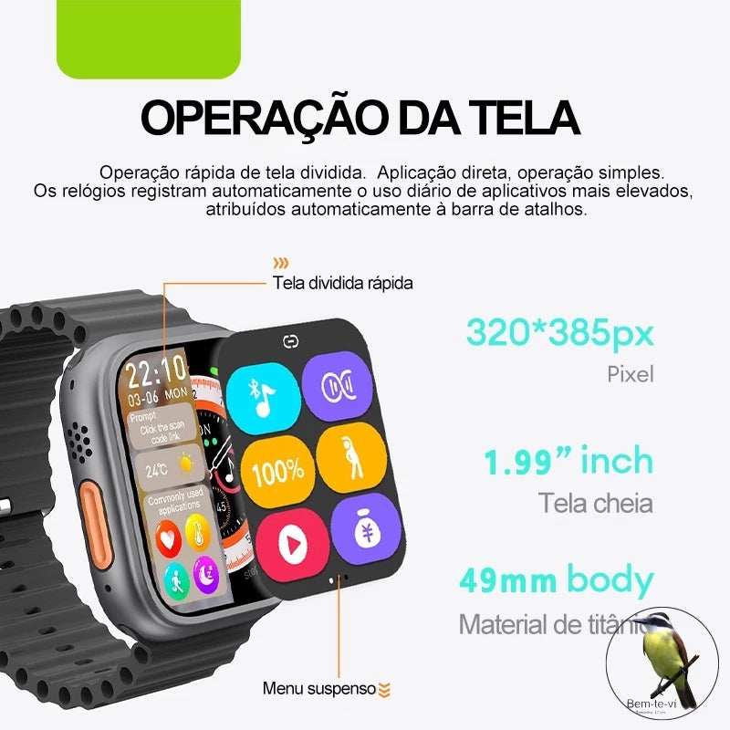 Smartwatch IWO 16 T800 KD99 Series 8 Ultra Wireless Carregamento Bluetooth Chamada De Voz Exercício Coração Para Android IOS